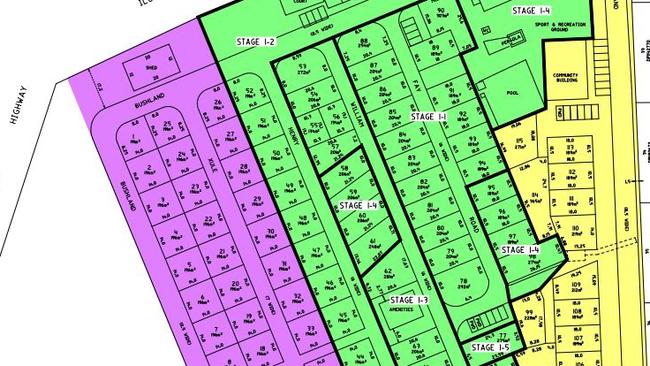 Plans for the redevelopment of the caravan park.