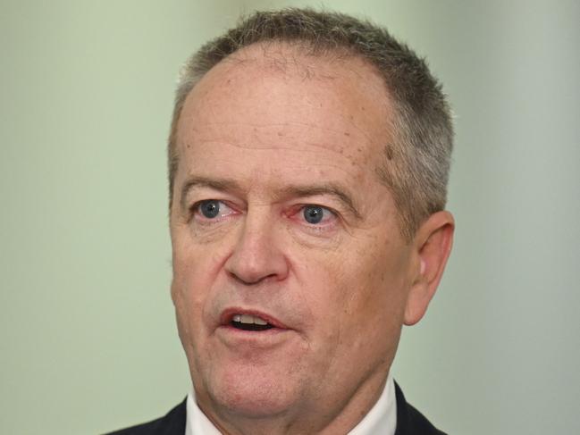 CANBERRA, Australia, NewsWire Photos. June 5, 2024: NDIS and Government Services Minister, Bill Shorten holds a door stop press conference at Parliament House in Canberra. Picture: NCA NewsWire / Martin Ollman