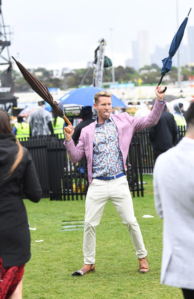 When you bring two umbrellas and it doesn’t rain. Picture: news.com.au