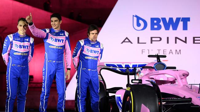 Oscar Piastri, Esteban Ocon and Fernando Alonso have left Alpine since the 2022 team launch. (Photo by FRANCK FIFE / AFP)