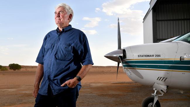 Wrightsair and William Creek Hotel owner Trevor Wright says an urgent fix is needed to deal with unreliable phone service in SA’s Outback. Picture: Tricia Watkinson.