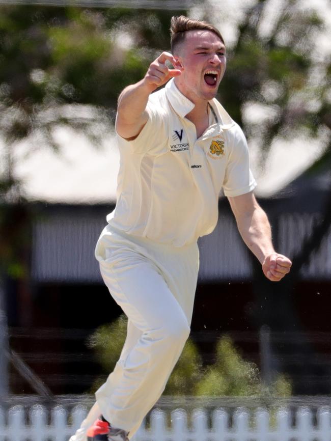 Sam Harbinson took seven wickets in Northcote’s win over Greenvale Kangaroos.