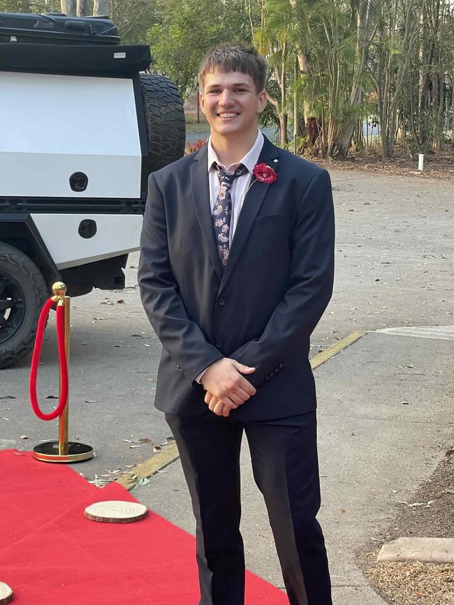 Noah Palmero at the Hervey Bay High Anti-formal on November 16, 2023.