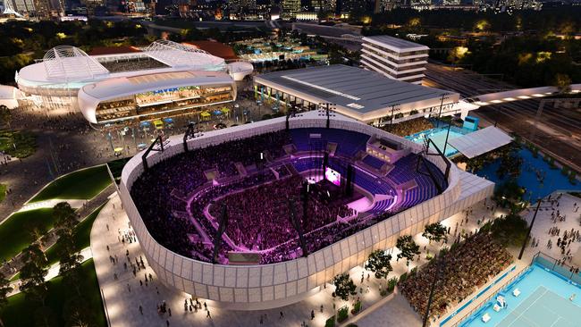 An artist impression of the new-look Melbourne Park.