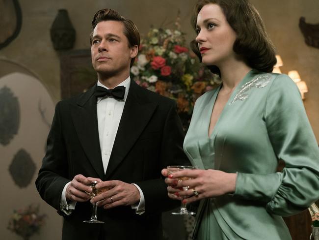Brad Pitt plays Max Vatan and Marion Cotillard plays Marianne Beausejour in the movie Allied. Picture: Supplied
