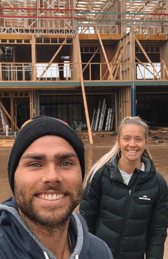 Cara and Mitchell bought their first home in 2018. Picture: Supplied