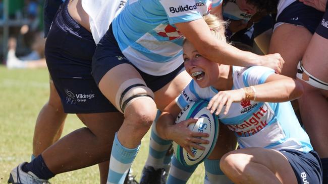 Waratahs players preparing for the Super W in a trial match. Picture: Supplied