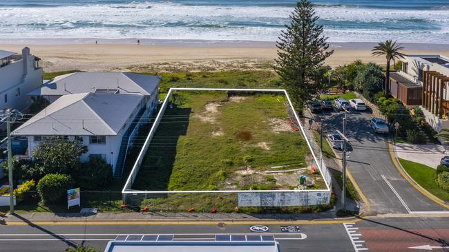 The $17.5m piece of land at 141 Hedges Ave, Mermaid Beach