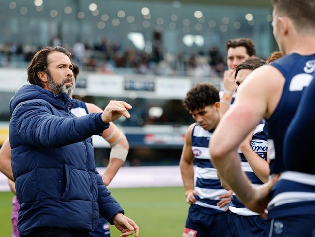 Geelong coach Chris Scott was pleased with his side’s response. Picture: Dylan Burns/AFL Photos