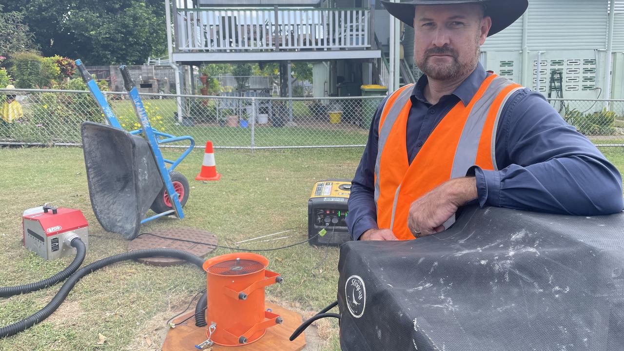 TCC Water and Resource Recovery general manager Travis Richards praised Wulguru residents for their co-operation with smoke testing. Picture: Leighton Smith.