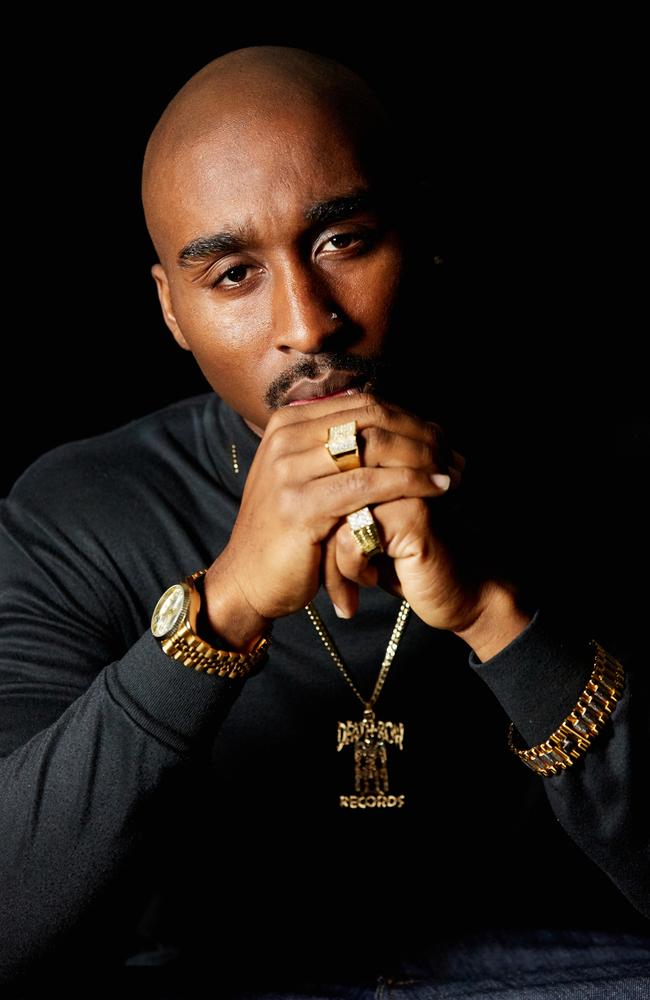 Told he was a dead ringer for Tupac Shakur, unknown Demetrius Shipp Jr has kickstarted an acting career by playing the rapper in long-awaited biopic All Eyez On Me. Picture: Quantrell Colbert/Roadshow