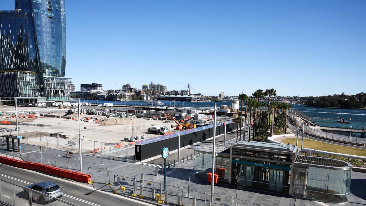 Barrangaroo Metro Train station under construction, where the Central Barangaroo development will be built above.