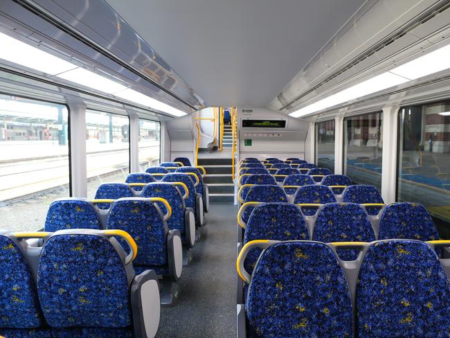 SYDNEY, AUSTRALIA - SEPTEMBER 02, 2020: Minister for Transport and Roads Andrew Constance and Sydney Trains Acting Chief Executive Suzanne Holden will unveil Sydneyâs new Waratah Series 2 train in, Sydney Australia, on SEPTEMBER 02 2020. Picture: NCA NewsWire / Gaye Gerard