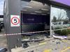 Driver smashes through car hire shop