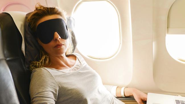 Make sure you grab that eye mask that the airline hands you.