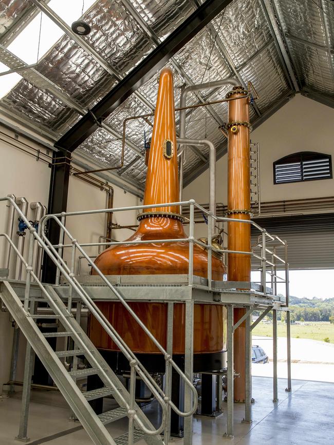 Inside the partially completed distillery. Picture: Jerad Williams