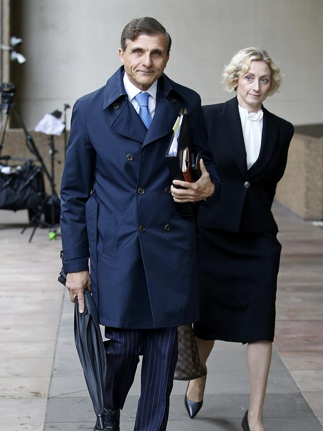 Arthur Moses, barrister for Ben Roberts-Smith, with instructing solicitor Monica Allen. Picture: John Appleyard