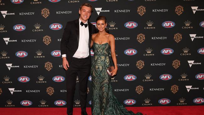 Patrick Cripps and Monnique Fontana arrive at the 2019 Brownlow Medal