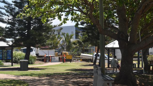 Works on the Bargara Esplanade saw one lane of traffic closed on Tuesday.