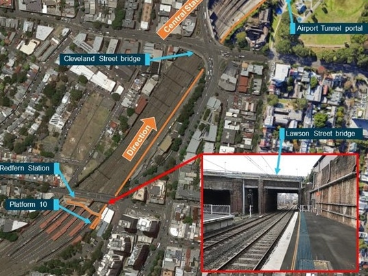 The path a Sydney rail worker took to get to the toilet.