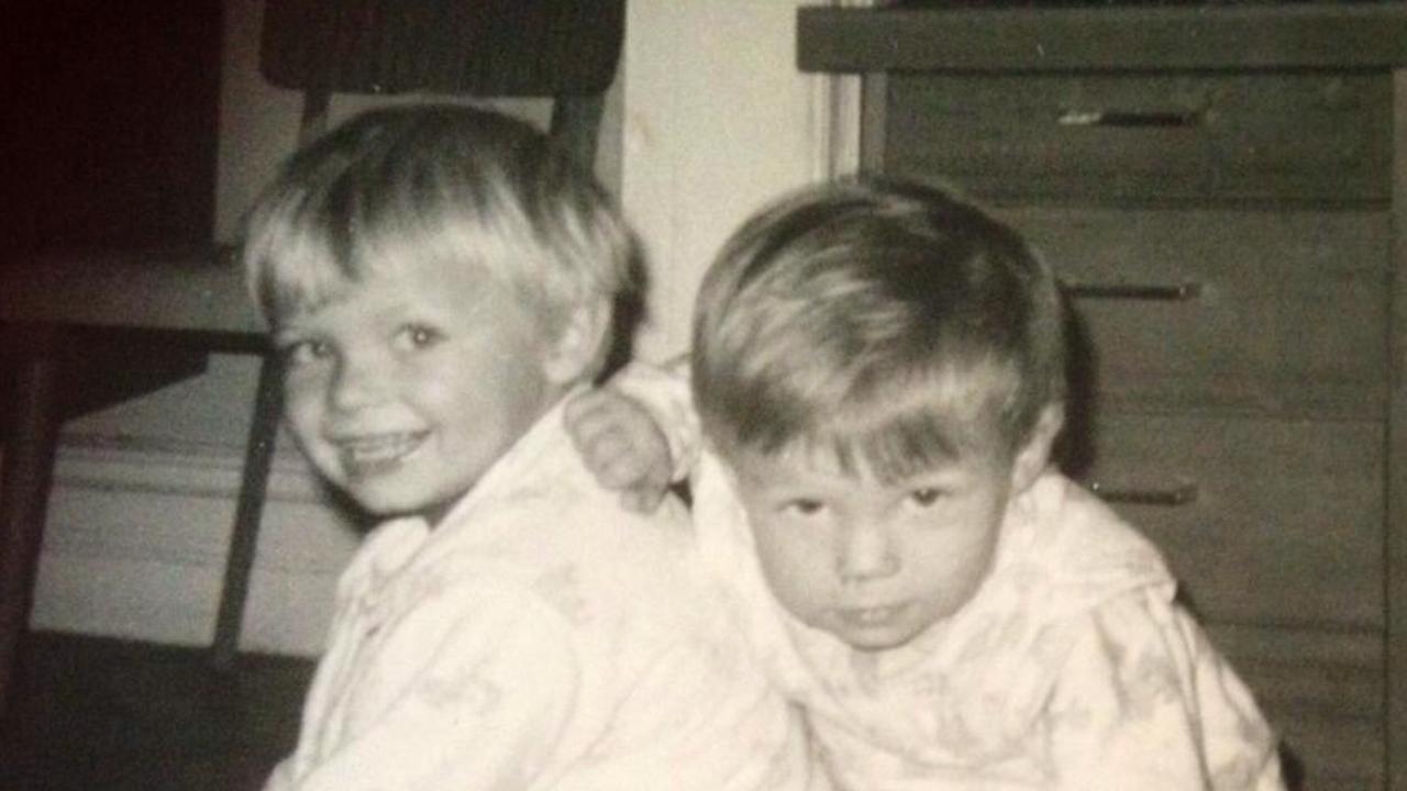 Caroline Layt (right) and brother Todd playing as children.