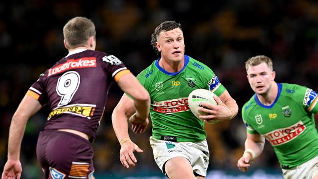 Jack Wighton is set to be out of action for the Raiders in Round 15 and the Blues for State of Origin Game II. Picture: Getty Images.