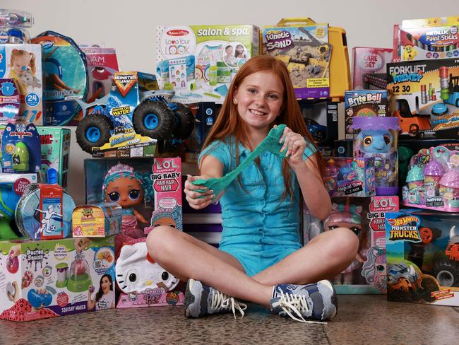 Pixie Curtis with her toy empire. Picture: Justin Lloyd.