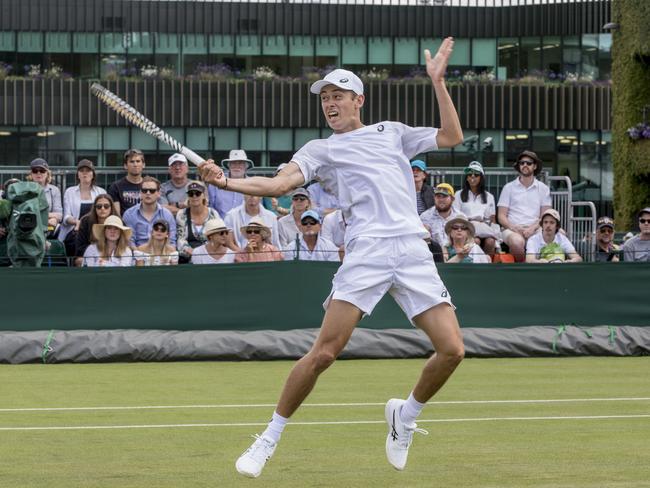 Alex de Minaur had a huge first-round win. Picture: Ella Pellegrini