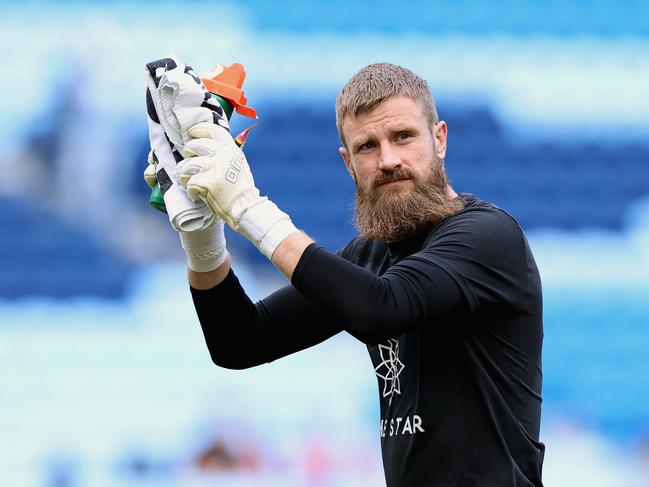 Sydney FC goalkeeper Andrew Redmayne has questioned Western Sydney’s ‘mentality’. Picture: Cameron Spencer/Getty Images