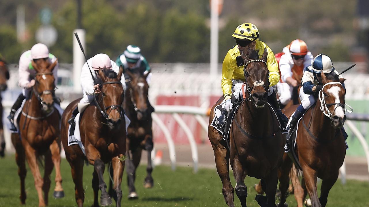 Mark Zahra pictured riding race winner Without A Fight during the 2023 Cup. Picture: Daniel Pockett/Getty Images