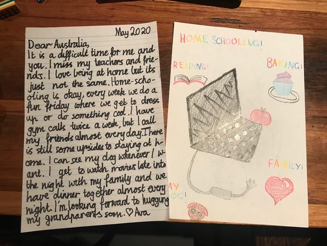 REAL CONNECTION: A hand written letter by Ava, aged nine.