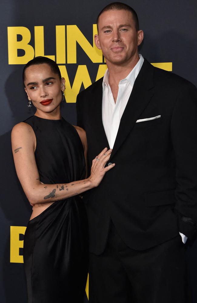 Kravitz and Tatum at the <i>Blink Twice</i> premiere in August 2024. Picture: Chris Delmas/AFP