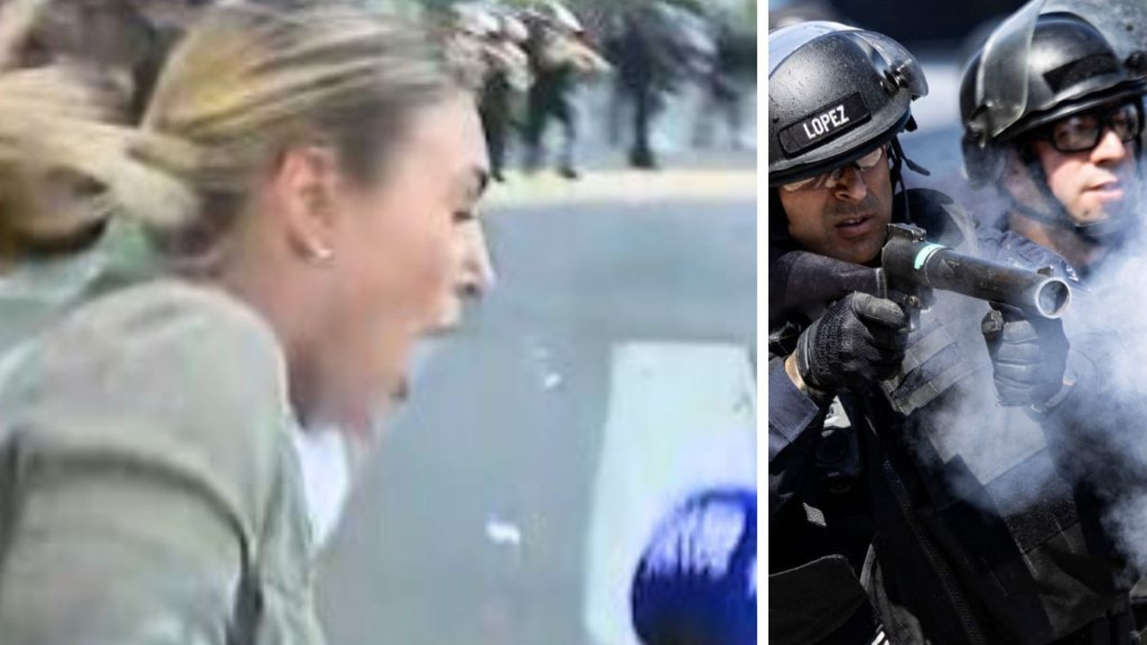 ‘YOU SHOT HER’: Aussie reporter hit during chaos in major US city