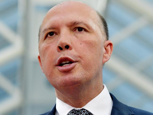 Minister for Home Affairs Peter Dutton is being urged by South African leaders to withdraw his comments. (AAP Image/Mick Tsikas)