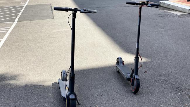 Segway Nonebot scooter left, Xiaomi M365 right