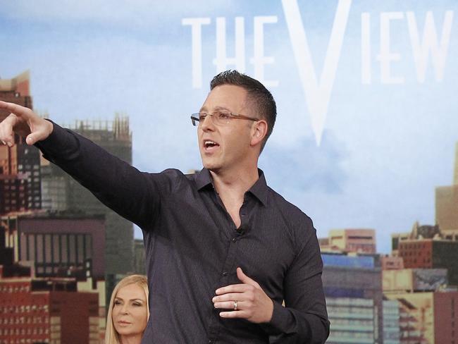 John Edwards as a guest co-host on The View. His mother told him when he was 10-12, one day he would be famous. Picture: Lou Rocco/Disney General Entertainment Content via Getty Images