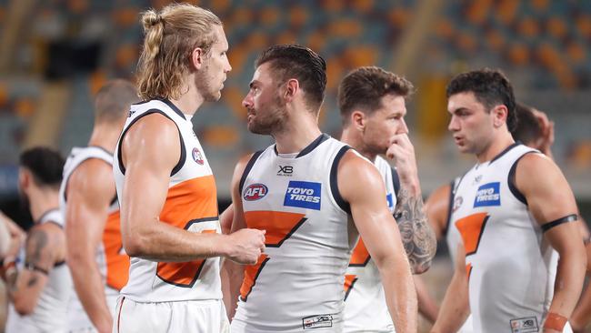 GWS has gone from grand finalist in 2019 to missing the finals this year. Picture: Michael Willson/AFL Photos