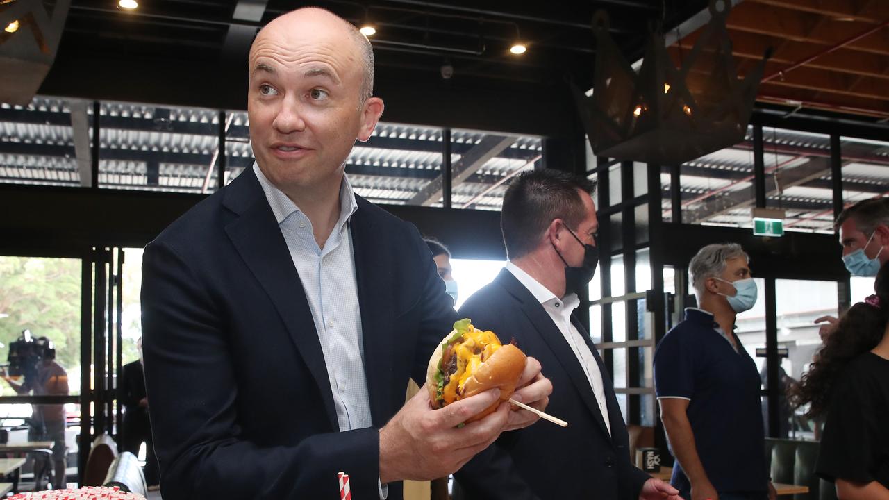 Treasurer Matt Kean visits the Cannery in Rosebery with Premier Dominic Perrottet on Sunday to announce a financial support for small business affected by the latest covid surge. Picture: David Swift