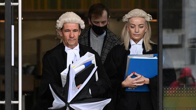 ACT Director of Public Prosecutions Shane Drumgold leaves the ACT Supreme Court in October 2022.