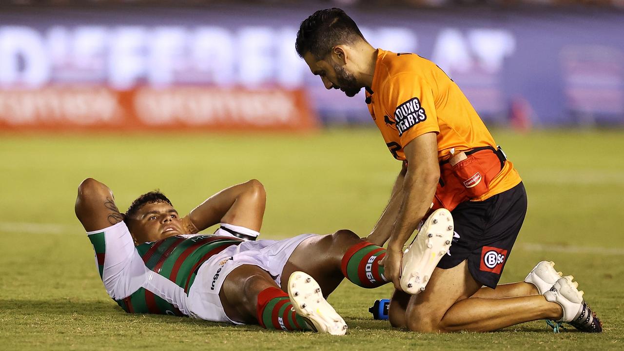 Latrell had some attention on his knee. Photo by Mark Kolbe/Getty Images