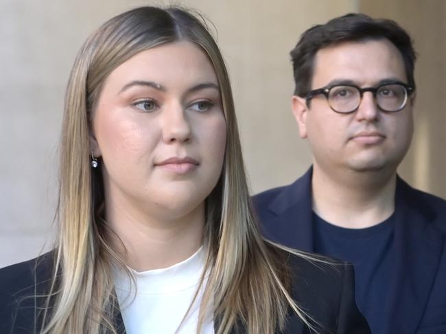 SYDNEY, AUSTRALIA - NewsWire Photos  DECEMBER 5, 2023: Brittany Higgins arrives at Federal Court during the  defamation case.Picture: NCA NewsWire / Jeremy Piper