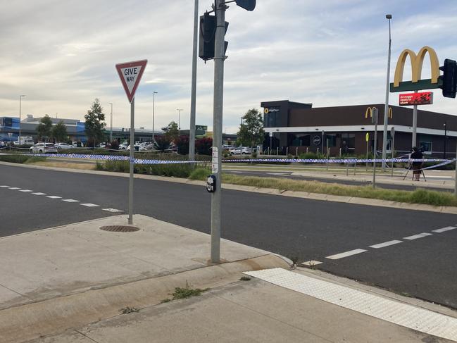 Police blocked off Exford Road in Weir View after a man was allegedly set upon and stabbed by a group of youths on Saturday February 17. Picture: Matthew Younan,