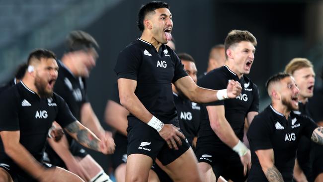 The All Blacks perform a haka before their Test match against Australia this month. Picture: Getty Images