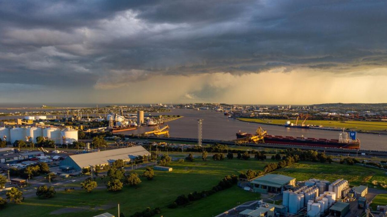 Bulk carriers docked at the Newcastle Coal Terminal in NSW. Picture Bloomberg