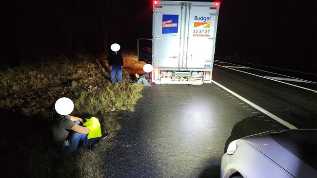 One of the men allegedly attempted to run into bushland. Picture: NSW Police.