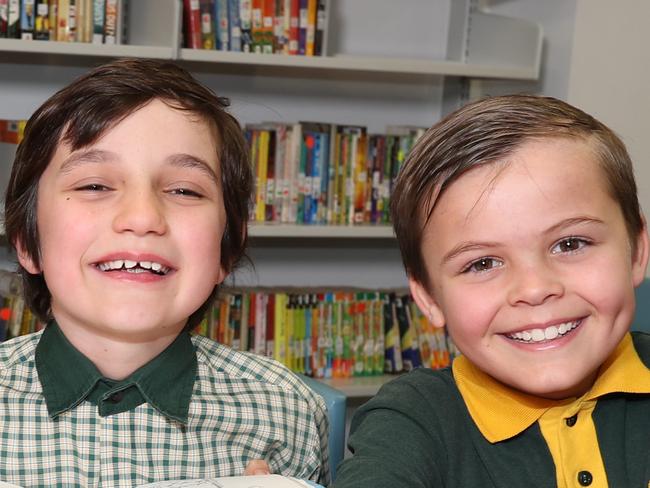 Atticus Trudgeon 9yrs, Sophie Meyer 9yrs and Ben Hansen 9yrs at Greenslopes State School .Pic Annette Dew