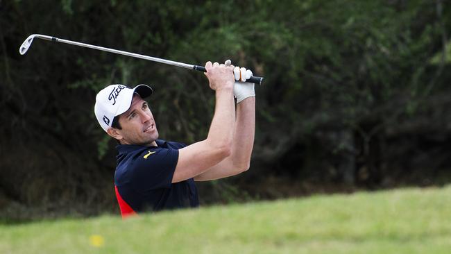 Michael Doughty hits an approach shot at Yarra Yarra in 2013. Picture: Supplied