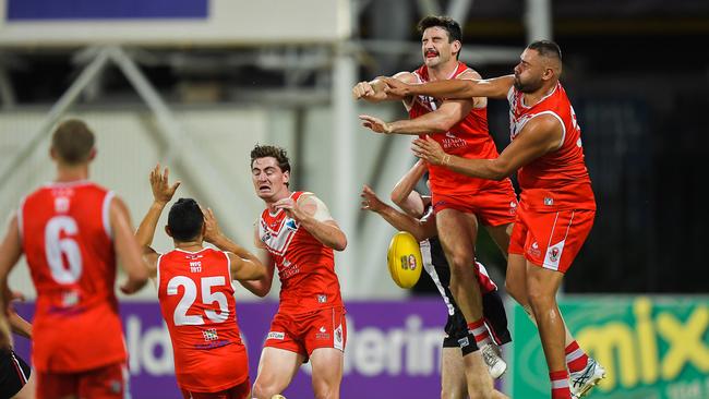 Waratah vs Southern Districts in the 2022-23 NTFL grand final. Picture PEMA TAMANG Pakhrin