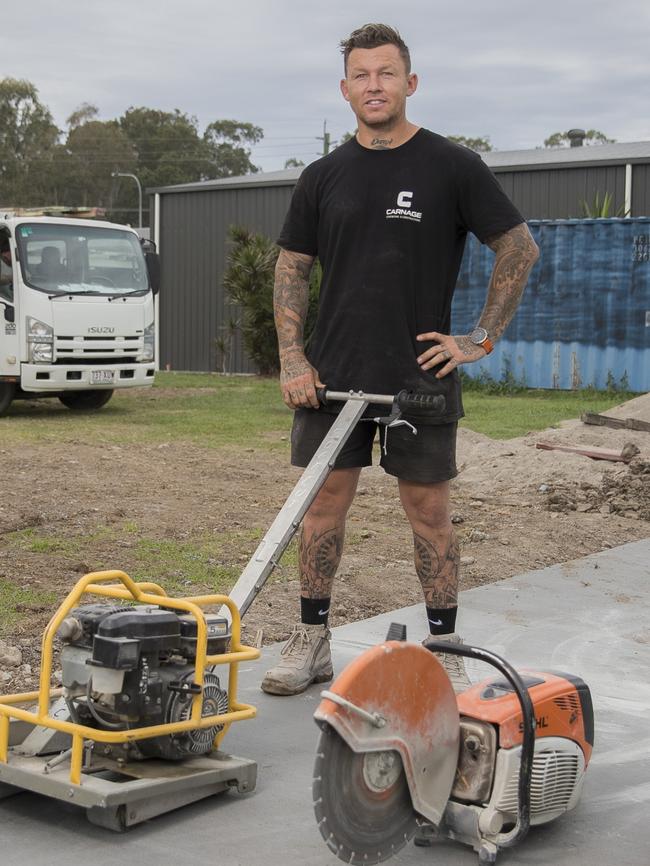 Carney says his concreting business is a “new adventure”. Picture: Peter Wallis