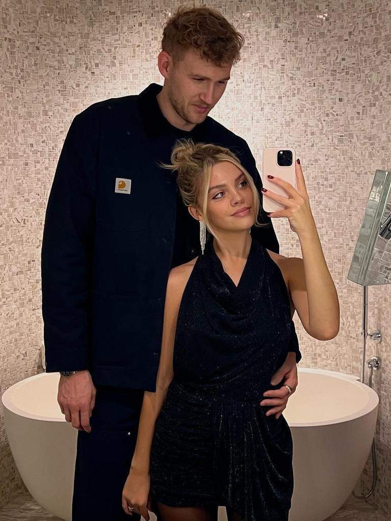 NBA star Jock Landale with India Maddern Picture: Instagram/@indiamaddern